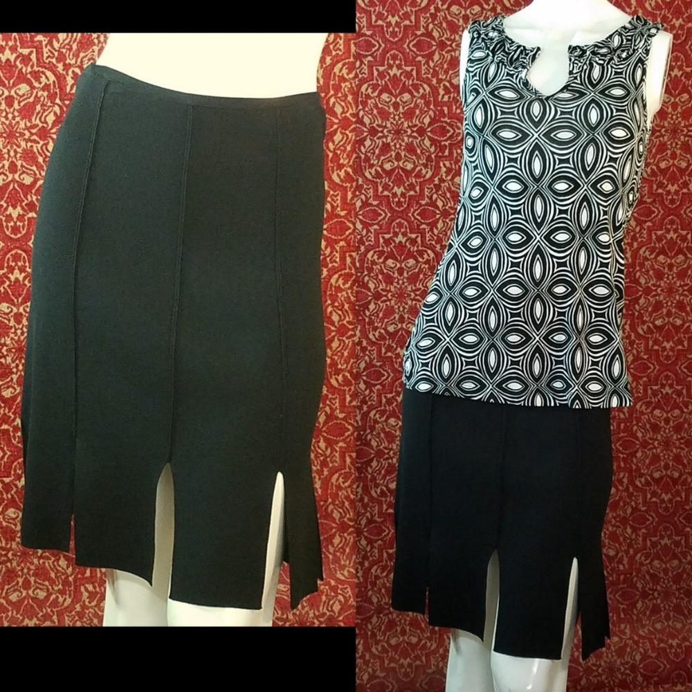 STYLE black knit skirt PP✨